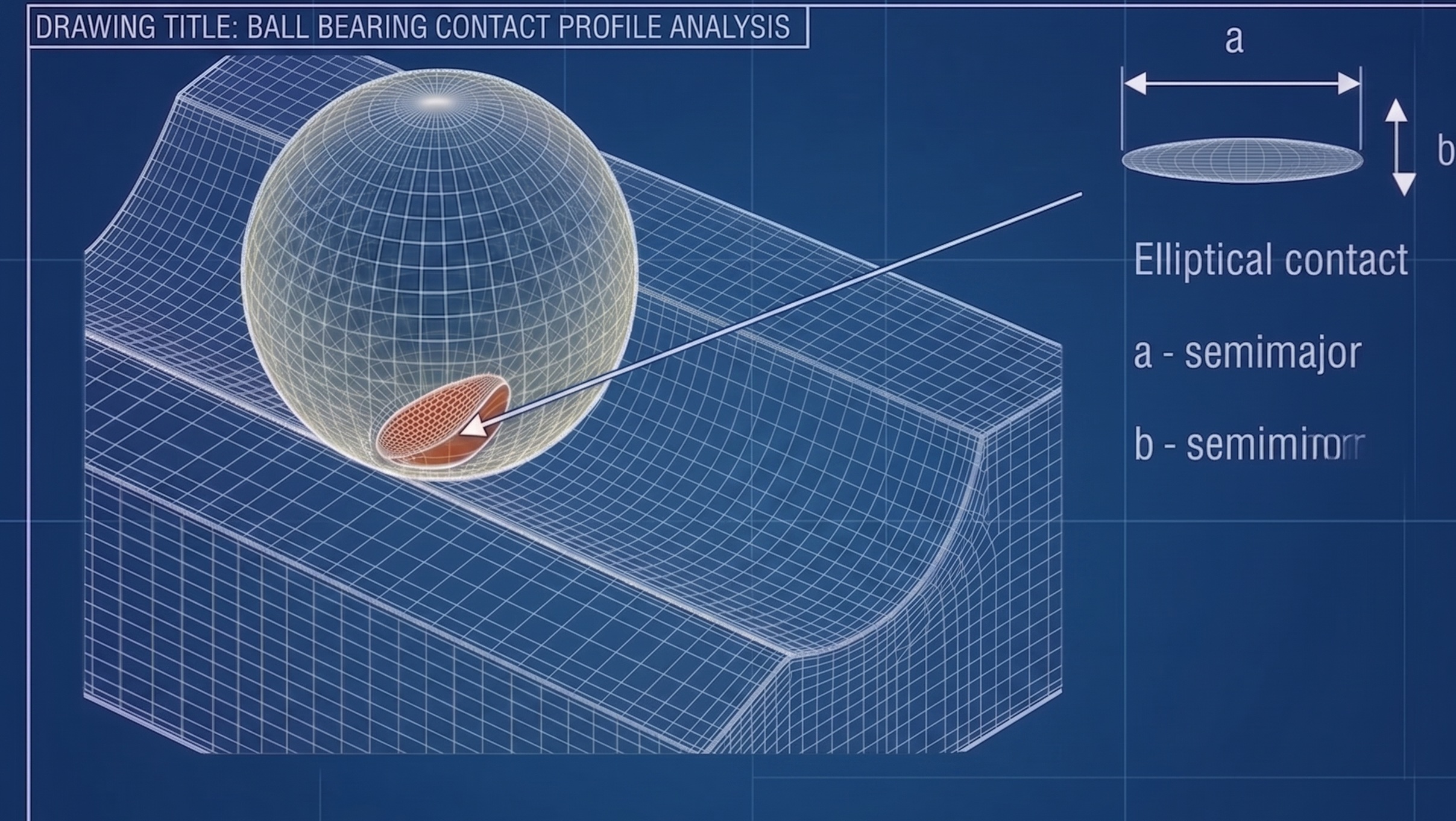 Curved bodies in point contact has an elliptical shape