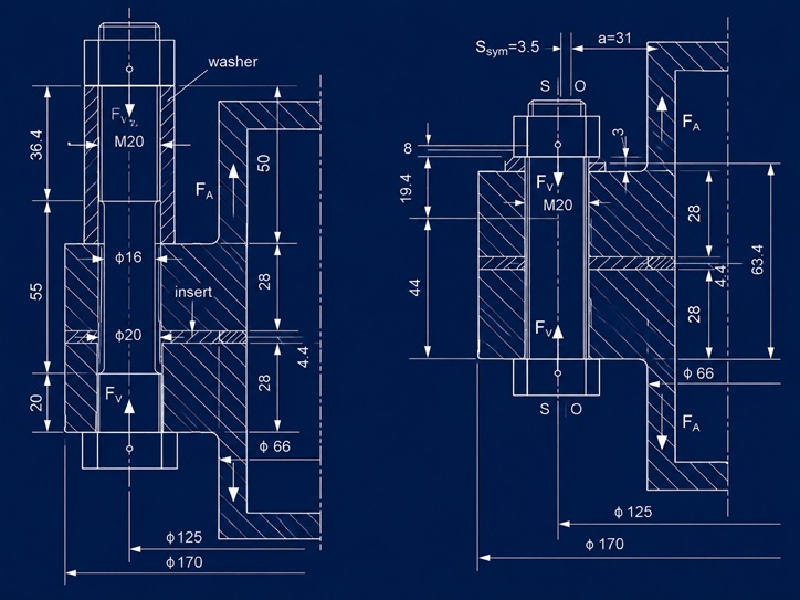 DN40 flange joint geometry — Okorn et al. (2021), Fig. 2