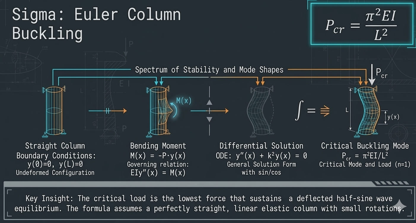 Euler Column Buckling - Infographics