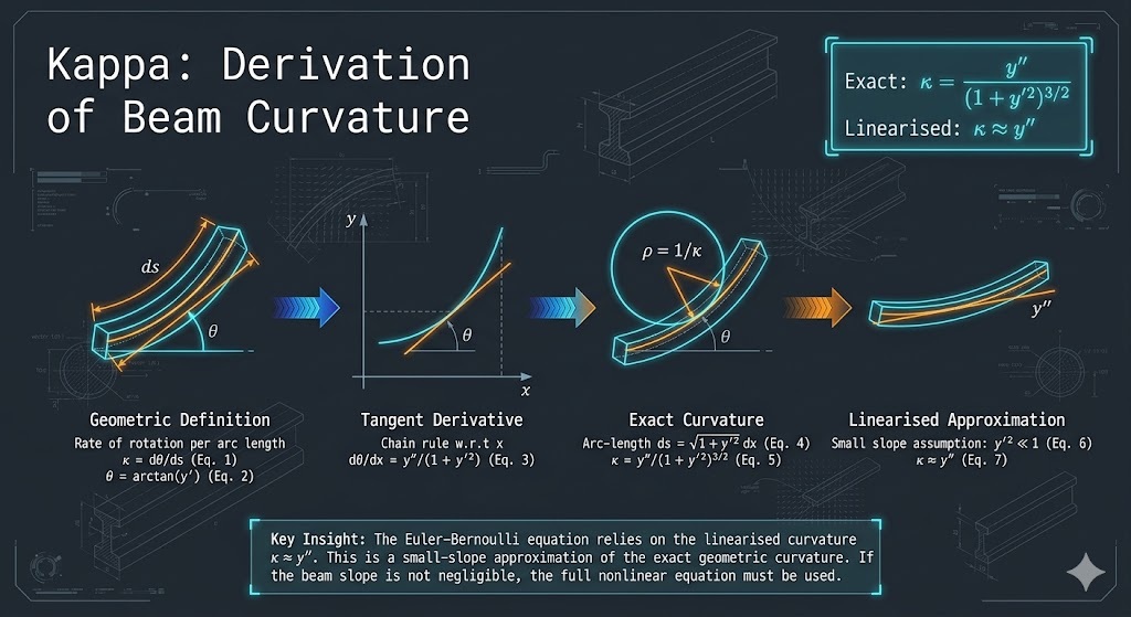 Derivation of Beam Curvature - Infographics